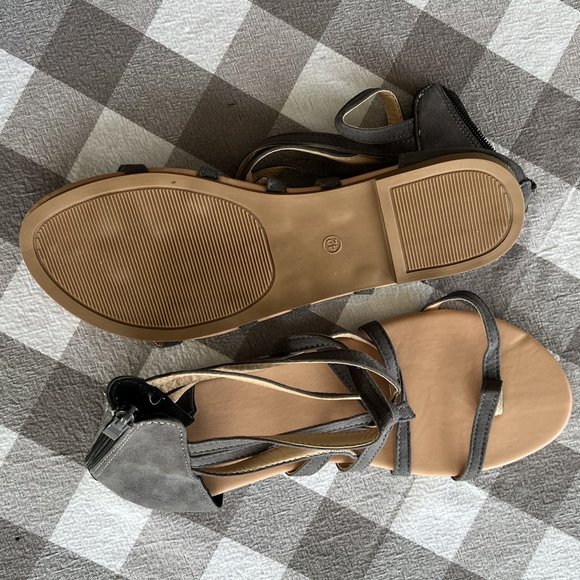 bellelilly Shoes Summer Crosstied Zipper Flat Sandals Poshmark